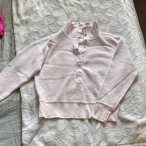 Negative Underwear Light Pink Waffle Knit Henley Sweatshirt